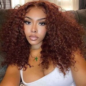 Ultra Plus Jerry Curl 12” – Color #33 (Auburn Red) – 100% Human Hair